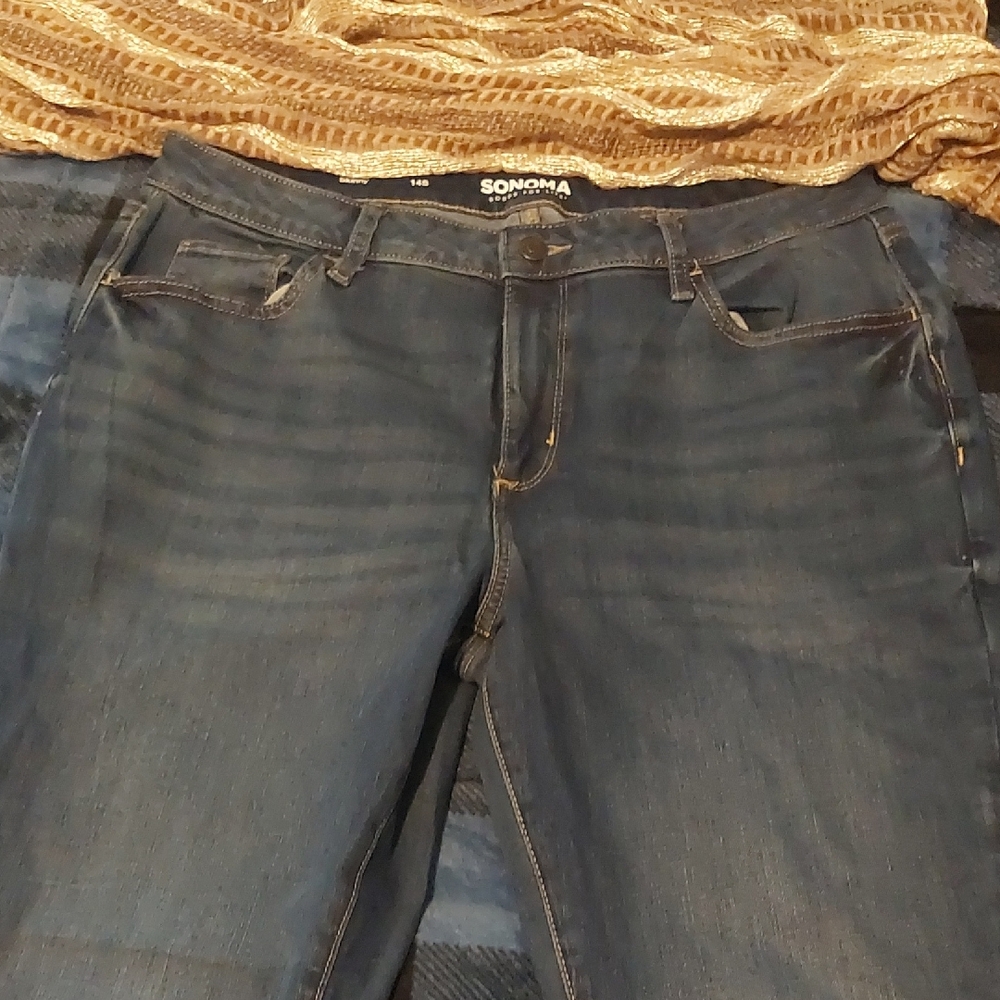 Sonoma Women's Dark Blue Straight Leg Jeans